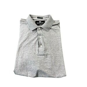 Buttercloth Gray White Tipped Icy Cotton Mens Polo Shirt Large Regular Fit